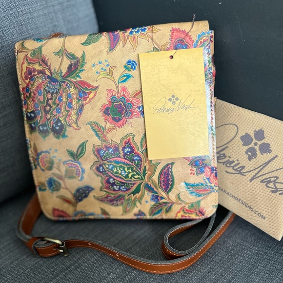NWT PATRICIA NASH GRANADA FRANCH TAPESTRY LEATHER CROSSBODY BAG